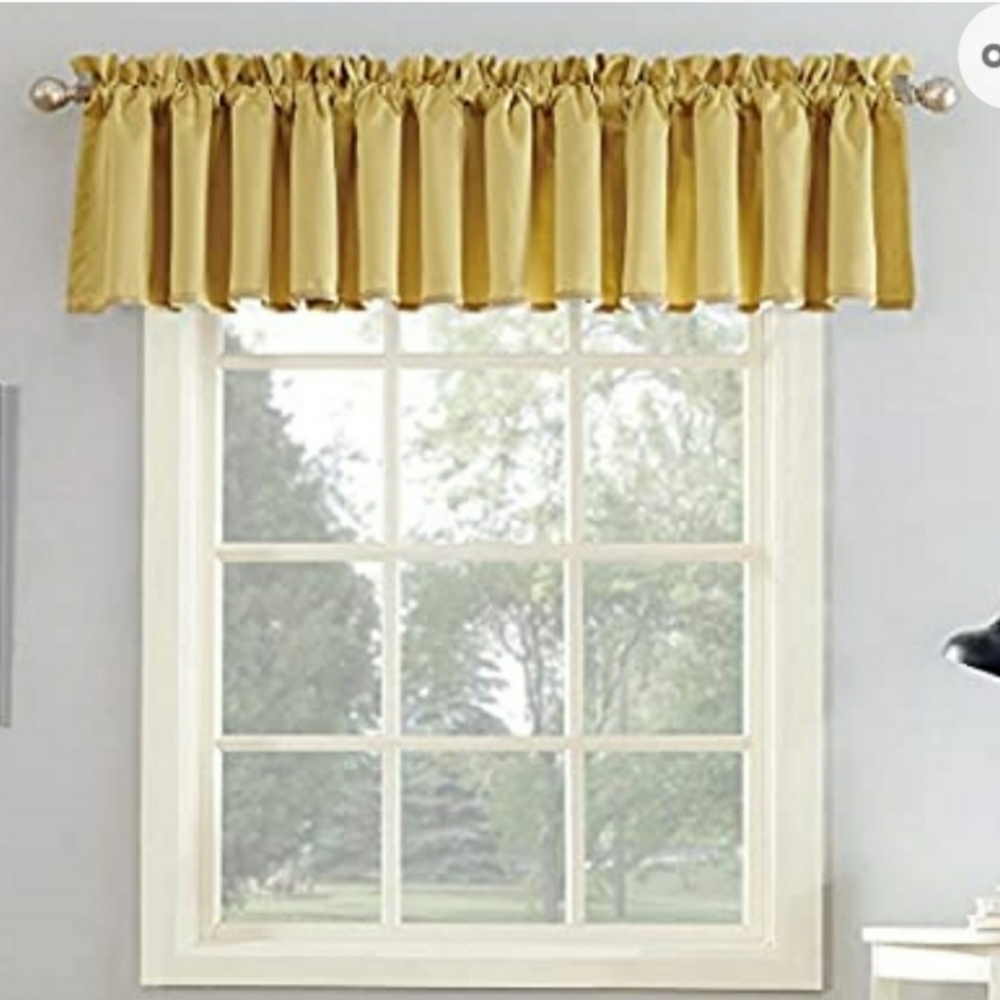 Curtain Valance - Flax Yellow